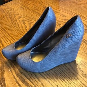 Fergalicious by Fergie Platform Wedge Heels Size 7